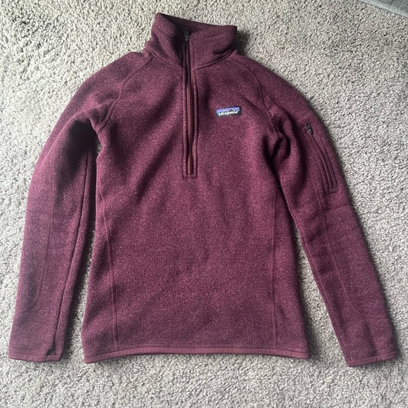 Patagonia Better Sweater Burgundy Quarter-Zip Fleece - Picture 1 of 4